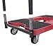 SNAP-LOC, Heavy Duty Push Cart Moving Dolly 4 Wheels, 1,500 lb with Push Bars, 4 Inch Casters, Dollies for Moving Cargo, E Strap Attachment Included, Red