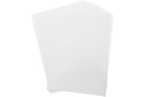 FONDOTIN A5 Double-sided Sticker Collecting Book Refill Sheets, 40 Blank Release Paper Pages for 6-ring