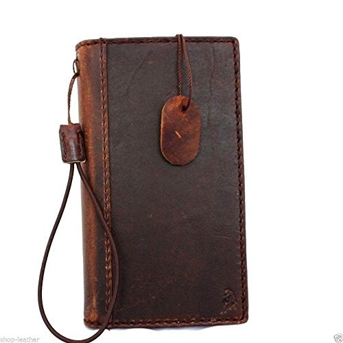 Genuine Vintage Italy Leather Case for Lg G3 Book Wallet Cover brown slim Handcraft Id Luxury