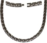Elegant Titanium Magnetic Therapy Necklace Pain Relief for Neck Arthritis Migraine Headaches Shoulders and Back (Gunmetal Gray)