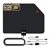 HDTV Antenna, 2019 New Indoor Digital TV Antenna 60-90 Miles Range, Amplifier Signal Booster Support 4K 1080P UHF VHF Freeview HDTV Channels-Support All Television