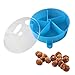 AZXAZ Parrot Foraging Toy Food Ball Rotate Bird Feeder Hanging Intelligence Toy Acrylic Cage Feeding Bowl with Separated Compartment Diameter 13cm (Blue)thumb 1