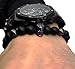 KOKOSHELL Batman and Robin Natural Stone Elastic Beaded Bracelet for men women kids (Superhero Charm DC Comics Dark Knight Prince) Black Beads Lava Rock Bracelets
