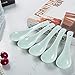 AnBnCn 6 Piece Ceramic Asian Soup Spoon/Appetizer Spoon Set,Mint_Colored