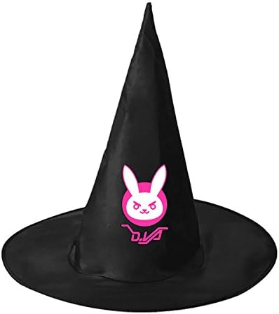 RRUH Halloween Black Witch Hat-D.VA Overwatch Logo