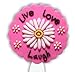 Live Love Laugh 3D Rubber Retractable Badge Holder