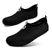 L-RUN Mens Swim Shoes Barefoot Quick-Dry Aqua Socks Black XXXL(M:10.5-11.5)=EU45-46