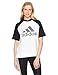 adidas Womens Athletics Fashion Full Zip Short Sleeve Hoody, White/Black/Black, Large