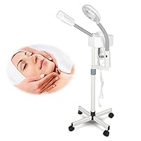 Cocoarm 2 in 1 Facial Steamer with 5X Magnifying Lamp,Multifunctional LED Light Magnifier Facial Steamer Spa Salon for Skin Care Clean