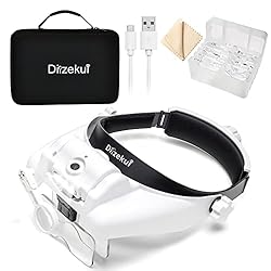 Dilzekui Magnifying Glass with Light 1X to