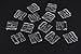 Plastic Bikini Bra Clips Hooks Swimwear Clicker Bikini Accessory Tape Closure Hook & Clasp Fasteners 18mm Pack of 100Sets (Clear)