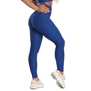 STARBILD Women’s Diamond Textured Gym Leggings High Waist Ruched Butt Yoga Pants