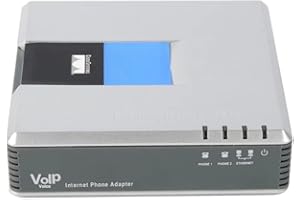 Heeucnon Gateway Dual-Port Adapter PAP2 PAP2-NA 2 FXS Ports SIP VoIP for and Home US Plug