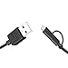 ONE PIX MFi Certified Coiled Micro USB to Lightning Cable (3ft), 2 in 1 Coiled Android Charger Cable for Car, iPhone 5 6 7 Plus SE, iPad Mini Air Pro, Galaxy S5 S6 S7 Edge, Kindle - Black