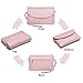 befen Full Grain Leather Wristlet Clutch Crossbody Phone Wallet, Mini Cross Body Bag with Shoulder Strap/Wrist Strap/Card Slots - Mauve