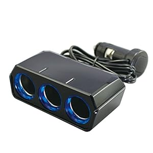 槌屋ヤック 車用 電源ソケット リングライトソケット トリプルセパレート PZ-738