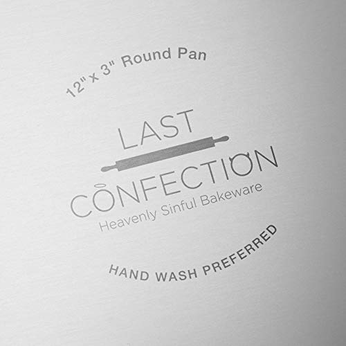 Last Confection 12" x 3" Deep Round Aluminum Cake Pan - Professional Bakeware