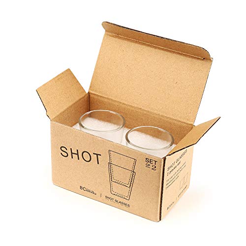 1.5 oz Shot Glasses Sets with Heavy Base, Clear Shot Glass (2 Pack)