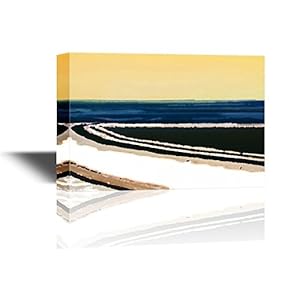 Abstract Landscape with The Seashore and Calm Ocean