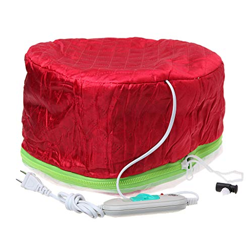 TwJim Electric Hair Care Cap Thermal Treatment Beauty Steamer SPA Nourishing Hat,22x15cm,Red