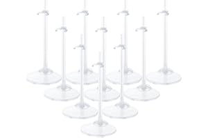 HMIEPRS 10PCS Doll Holder, Doll Stand Display Holder, Ideal Doll Display Stand Support with Adjustable Waist Clip for 11 to 1