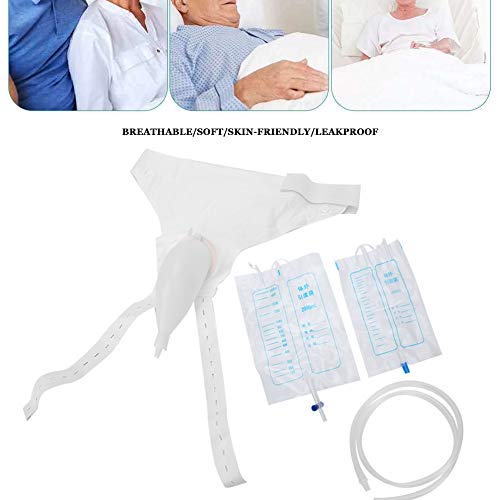 Jonlaki Wearable Urine Collector Bag, Reusable Pee Holder Urinal Pants Portable Travel Urine Funnel Bag for Man Woman Elderly,1000ml and 2000ml (#1)