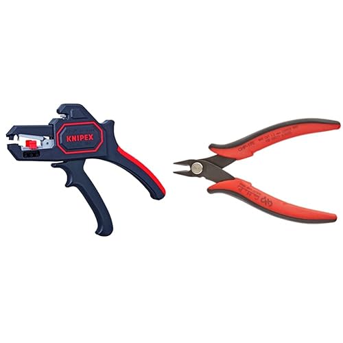 Automatic Wire Stripper 10-24 AWG & Hakko-CHP-170 Micro Cutter - Red