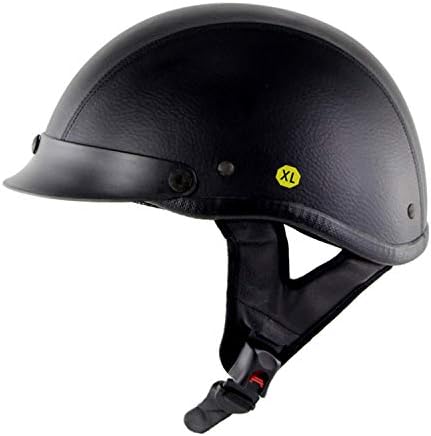 Adult Harley Motorcycle Helmet - Retro Helmet Open Face Half Helmet Cruiser Motorcycle DOT Certification for Men and Women - ATV/Electric Vehicle/Bicycle (S, M, L, XL) Matt Black,S