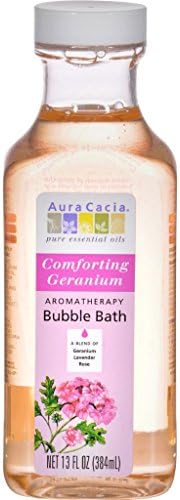 Aura Cacia Aromatherapy Bubble Bath Comforting Geranium - 13 fl oz