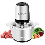 ROVSUN 8 Cup Electric Food Processor Small Chopper 2L 304 Stainless Steel Bowl