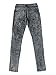 Bienzoe Girl's Cotton Stretch Dark Blue Snow Wash Dart Knee Denim Skinny Jeans