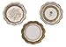 Gold Vintage Style Small Paper Party Dessert Plates | 3 Designs | Unique, Glamorous, Disposable | For Weddings, Anniversary, Afternoon Tea, Birthday, Occasion, Celebration Pack of 12