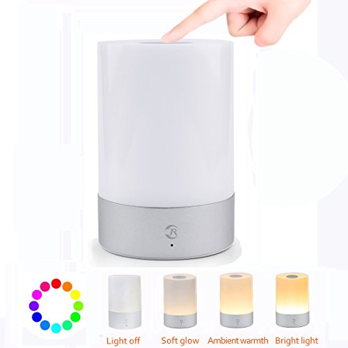 POTO Rechargeable LED Touch Sensor Bedside Lamp, Dimmable Warm White Light Table Lamp, Gift for Children, Mood lights Decoration for Night Room