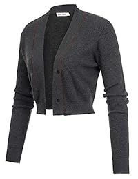 GRACE KARIN - Chaqueta de punto para mujer con cuello en V y botones