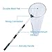 SAYAYA Telescopic Butterfly Net Fishing Nets Insect Net with 12 Inch Ring, Handle Extends to 36 Inch