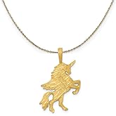 The Black Bow 14k Yellow Gold Diamond-Cut & Textured Flat Pegasus Necklace