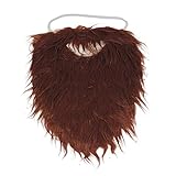 Brown Full Beard and Mustache Costume Accessory ,Brown ,One Size