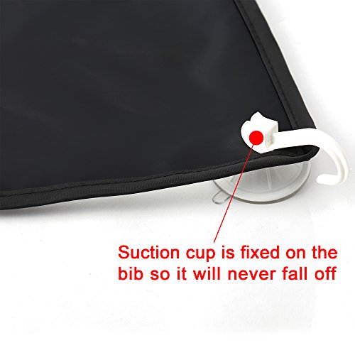 Ystar Beard Bib - Hair Clippings Catcher, Grooming Cape Apron, for Man Shaving-(Black)