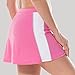 SYROKAN Women's Athletic Performance Skort With Built In Shorts Sport Skirt Hot Pink S