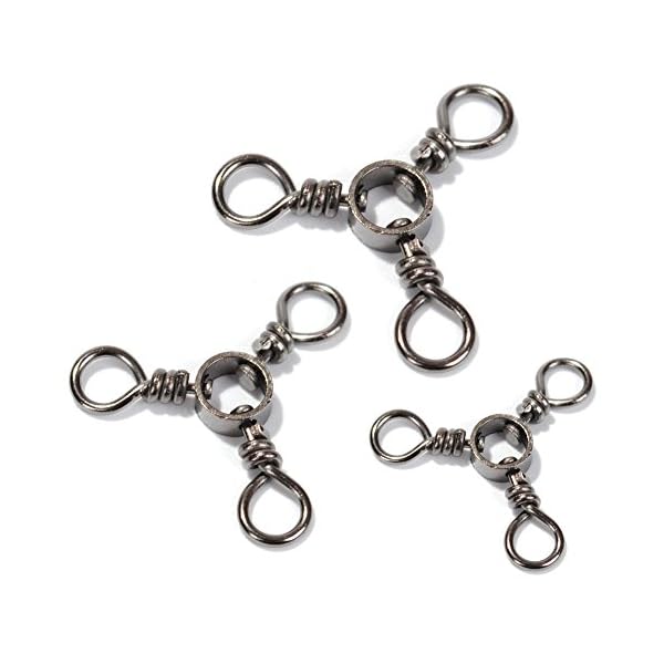 DrFish-Saltwater-Three-way-3-Way-Swivel-Casting-Trolling-Rig-44Lb66Lb100Lb-Black-Nickel