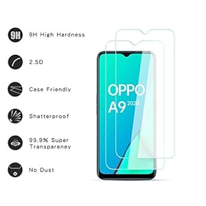 HJX Pellicola Protettiva in Vetro Temperato per Oppo A9 2020 [2 Pezzi], Durezza 9H, 2.5D Alta Definizione, Senza Bolle… - immagine 4