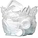 Aluf Plastics 20-30 Gallon Trash Bags - (Commercial 500 Pack) - Source Reduction Series Value High Density 10 Micron Gauge (equiv) - Intended for Home, Office, Bathroom, Paper, Styrofoam,Clear