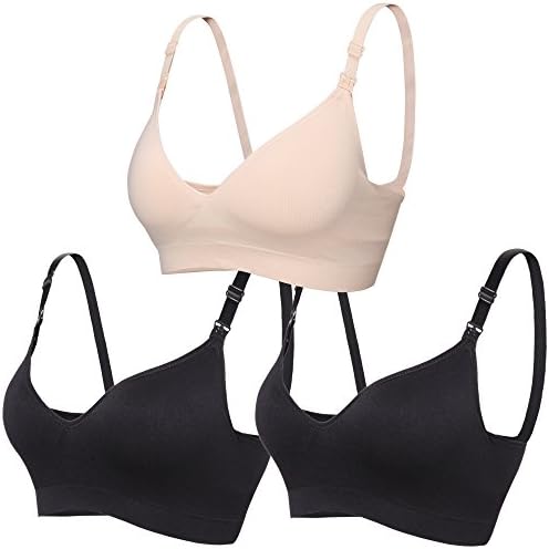 COOSHCO BAOMOSI Women's Seamless Nursing Maternity Bra Push Up Comfort Sleeping Breastfeeding Bralette