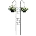 Achla Designs FT-26 Squares Double Pole Wrought Iron Garden Stake Trellis Hanger, Graphite