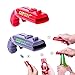 2 Pack Bottle Opener Creative Bottle Opener Cap Gun Plastic Beer Bottle Opener Cap Launcher Shooter for Home Bar Party Drinking Game (Red and Grey)