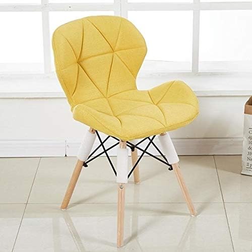 Yichaoya Wuzp Modern Simple Home Stool Back Makeup Desk Chair Butterfly Dining Chair(Yellow) (Color : Yellow)