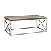 Monarch Specialties Modern Coffee Table for Living Room Center Table with Metal Frame, 44 Inch L, Dark Taupe / Chrome