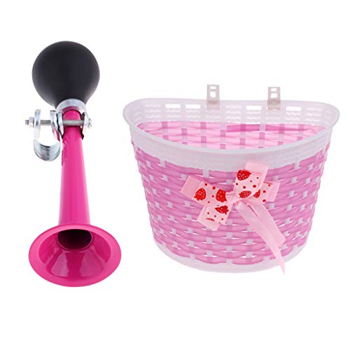 image for CUTICATE Detachable Bike Bowknot Front Shopping Basket and Bell Air Ho