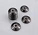 8Pcs Black Speaker Spikes Pads Floor Protector 5x25mm 24K Nickel Plated Isolation Stand Foot Cone Base for Audio Turntable Speaker CD AMP