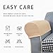 Hanhao Armrest Cover Ultra Thick and Soft Spandex Stretch Pixel Arm Cover for Recliners Sofas Chairs Loveseats Elastic Anti Slip Furniture Armrest Protector for Couch Set of 2 (Beige red)